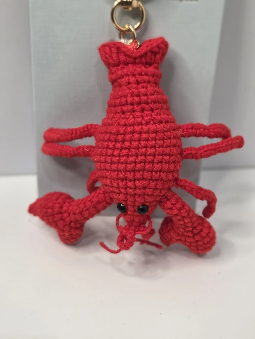 🦞▪️Piper K  ▪️Uk Exclusive Red Crochet Lobster Keychain